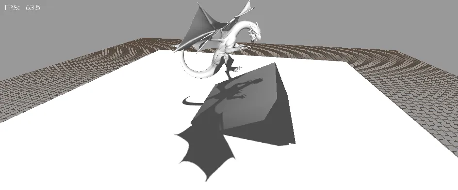 Screenshot of the Game Engine, showcasing shadows
