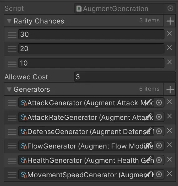 The augment stat generator